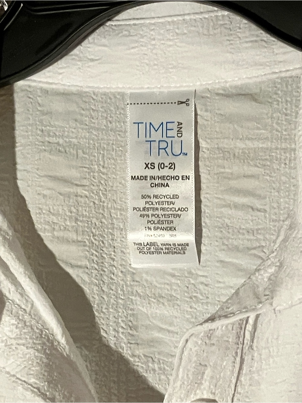 Time and Tru White Button-Front Swim Coverup - Picture 13 of 16